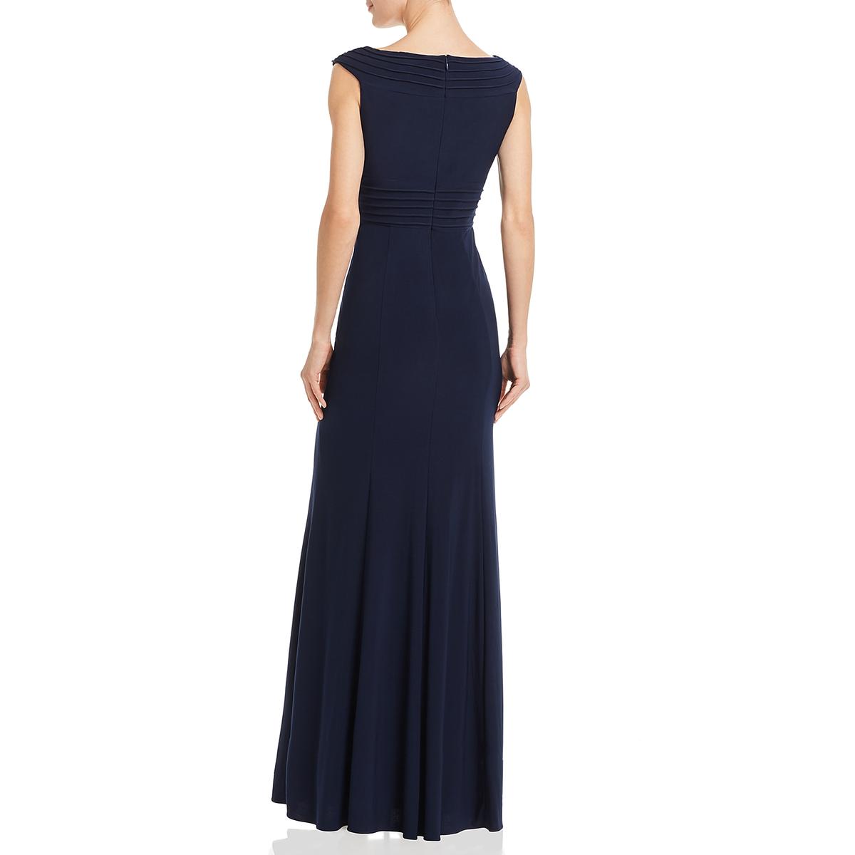 navy blue adrianna papell gown