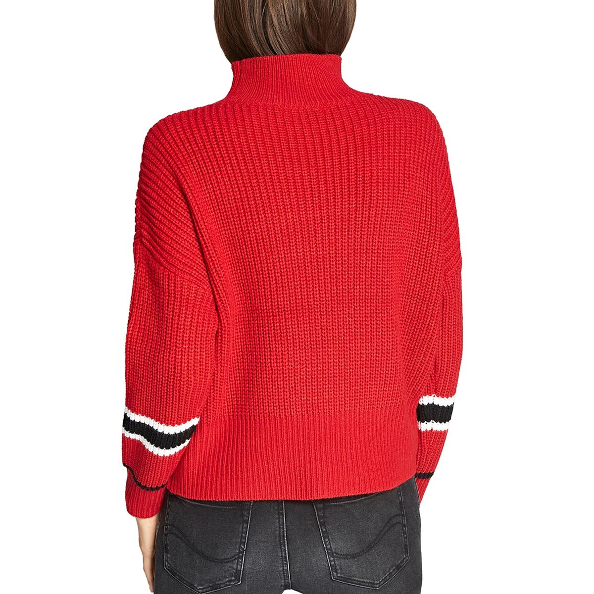 Sanctuary Womens Speedway Red Knit Striped Pullover Sweater Top XXL