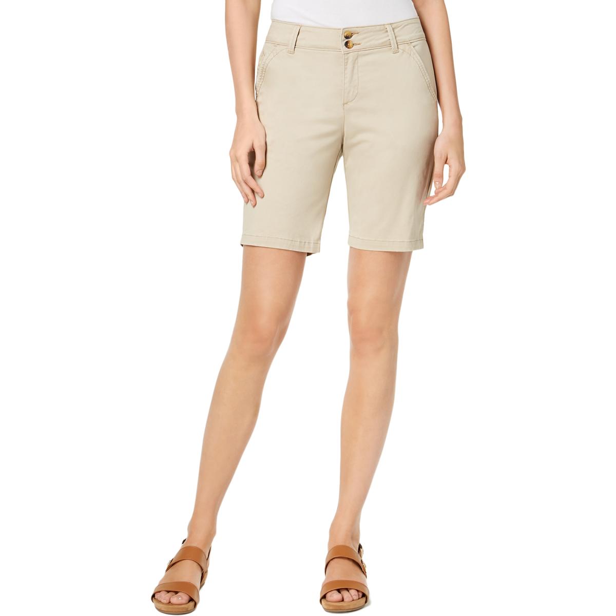 Lee Womens Beige High Rise Straight Fit Casual Bermuda Shorts BHFO 3173 ...