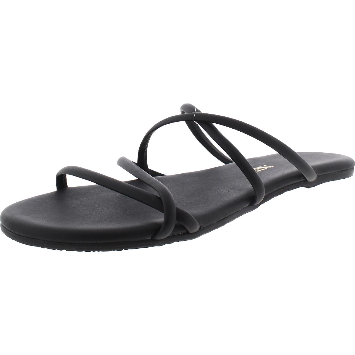 TKEES Womens Leather Strappy Slide On Sloan Sandals Black Size 8 for sale  online | eBay