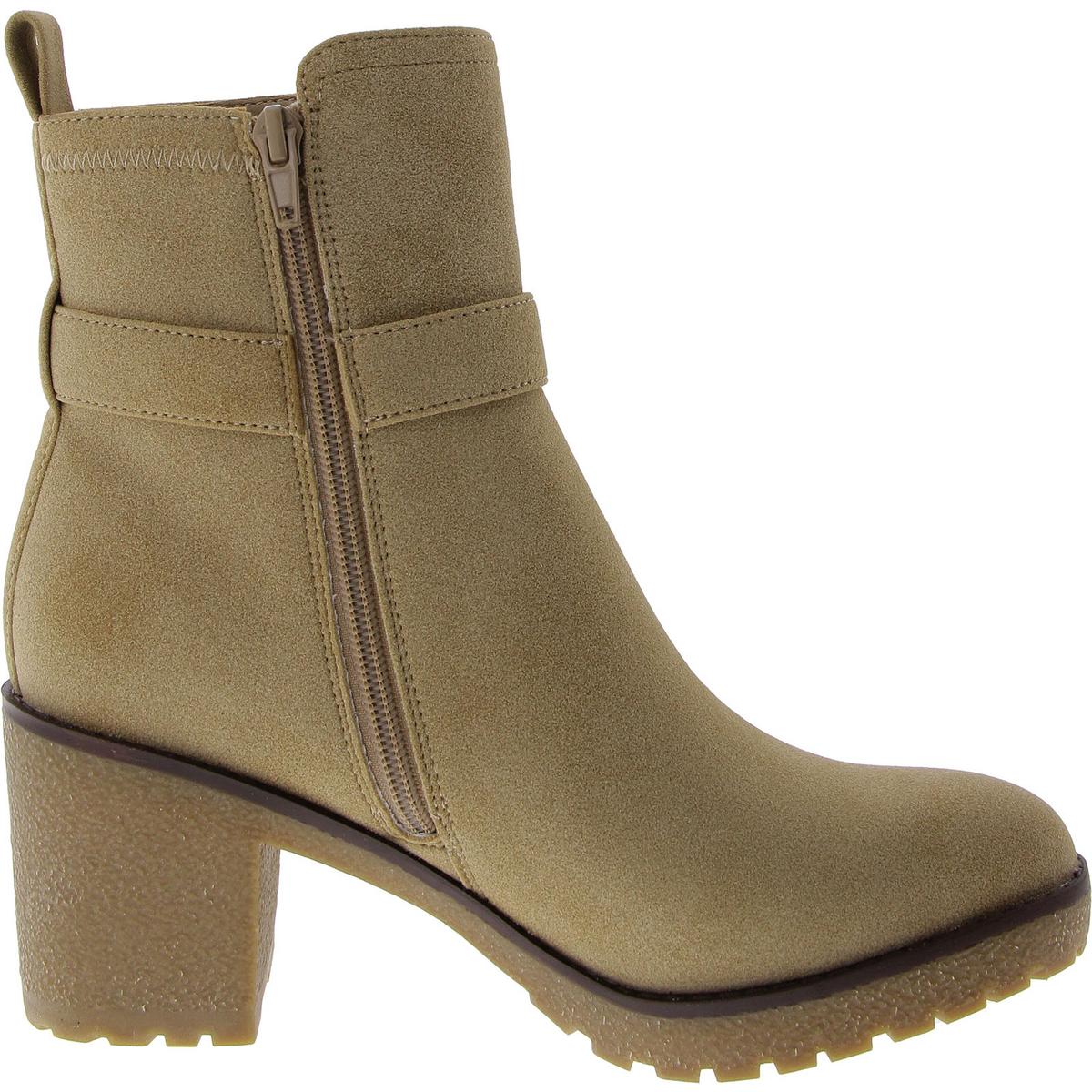 Mia Womens HOLT Faux Leather Zipper Ankle Boots Shoes BHFO 0346 - Picture 5 of 6
