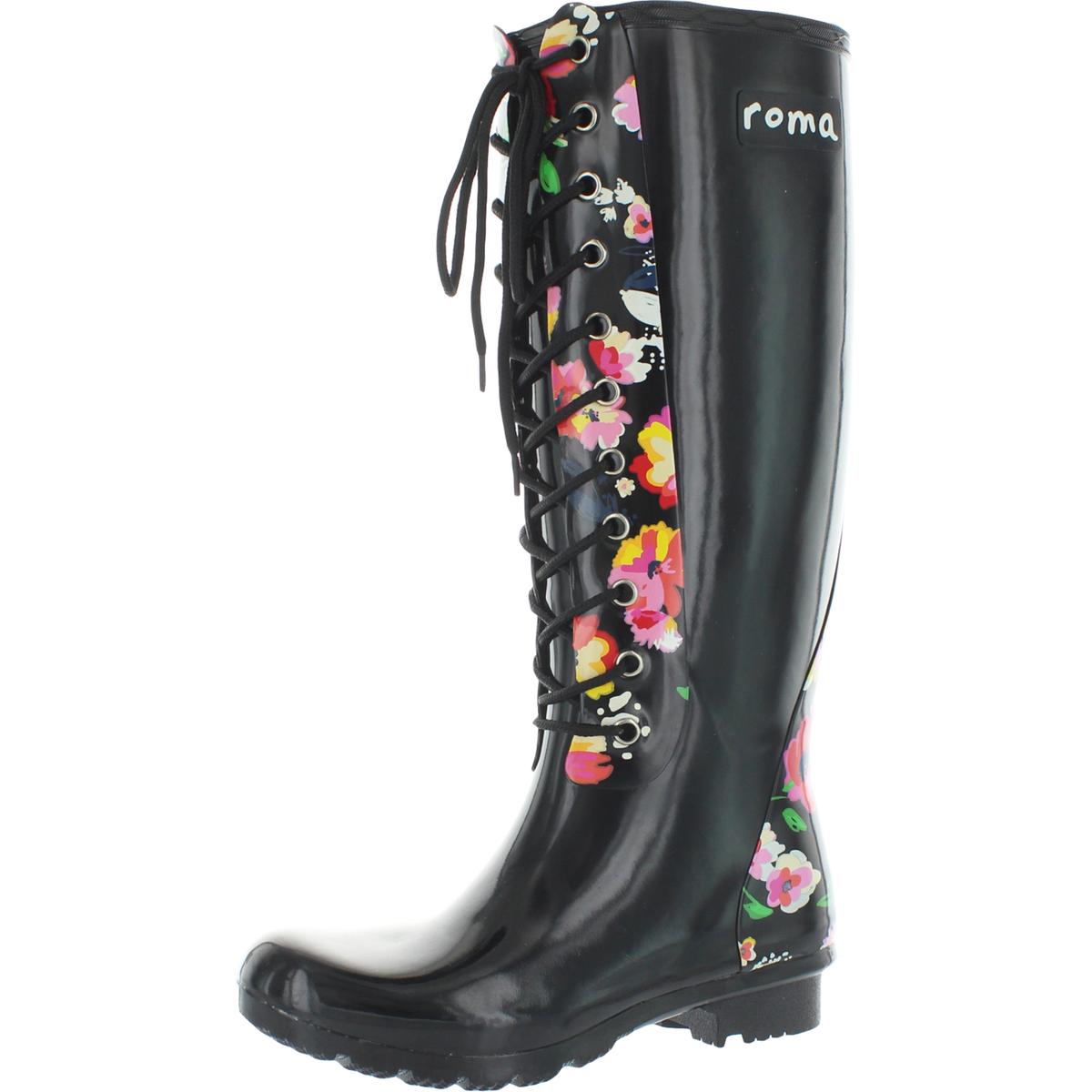 lace up waterproof rubber boots