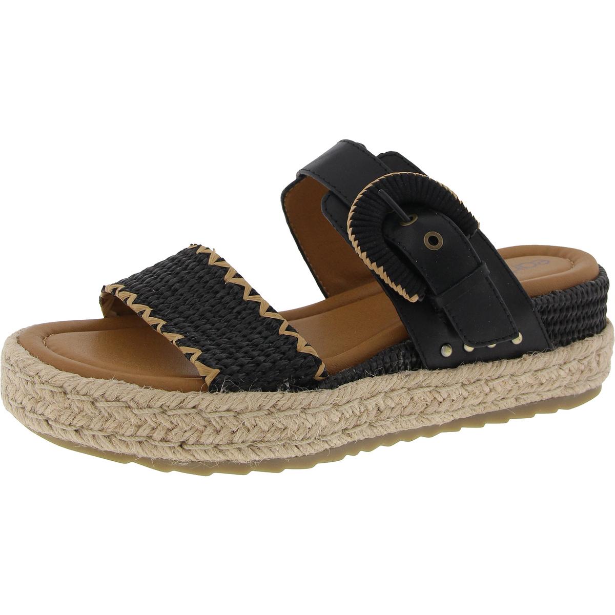Earth Womens Colla Leather Wedge Platform Slide Sandals Shoes BHFO 3934 - Bild 4 von 9