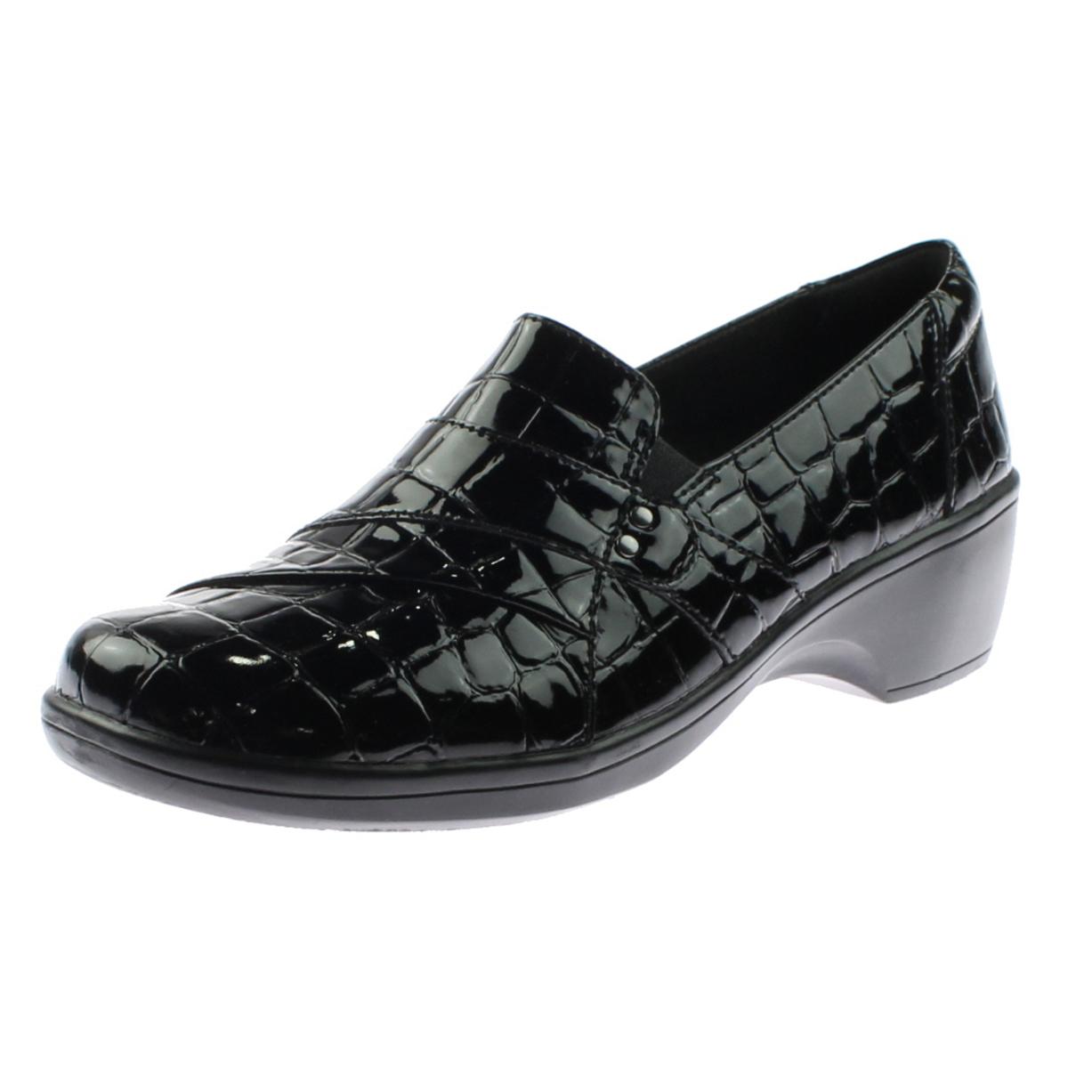 Clarks Womens May Marigold Black Patent Clogs Shoes 7 Medium (B,M) BHFO ...