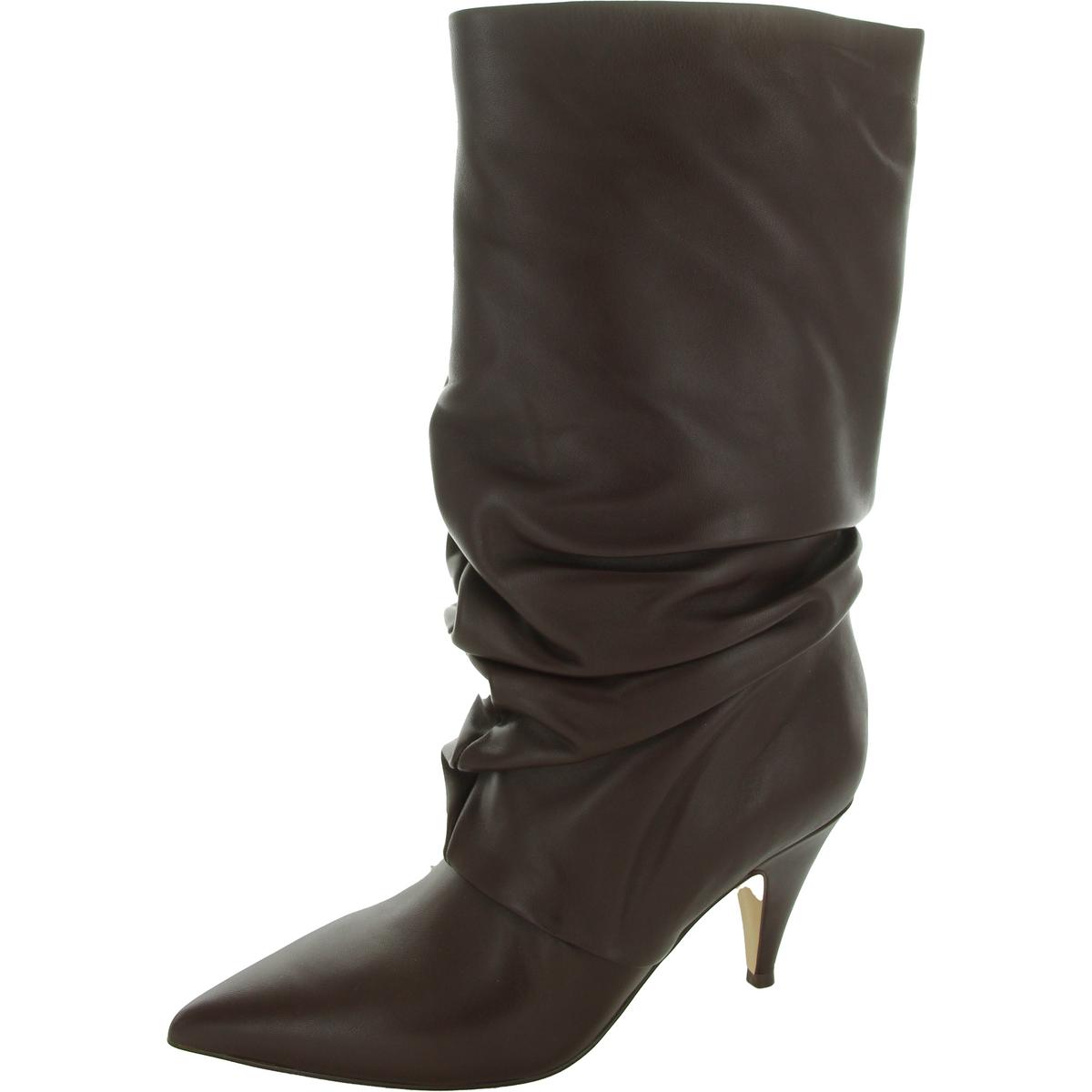 Nine West Womens Primer Leather Slouchy Pull On Mid-Calf Boots Shoes BHFO 8519 - Picture 7 of 9