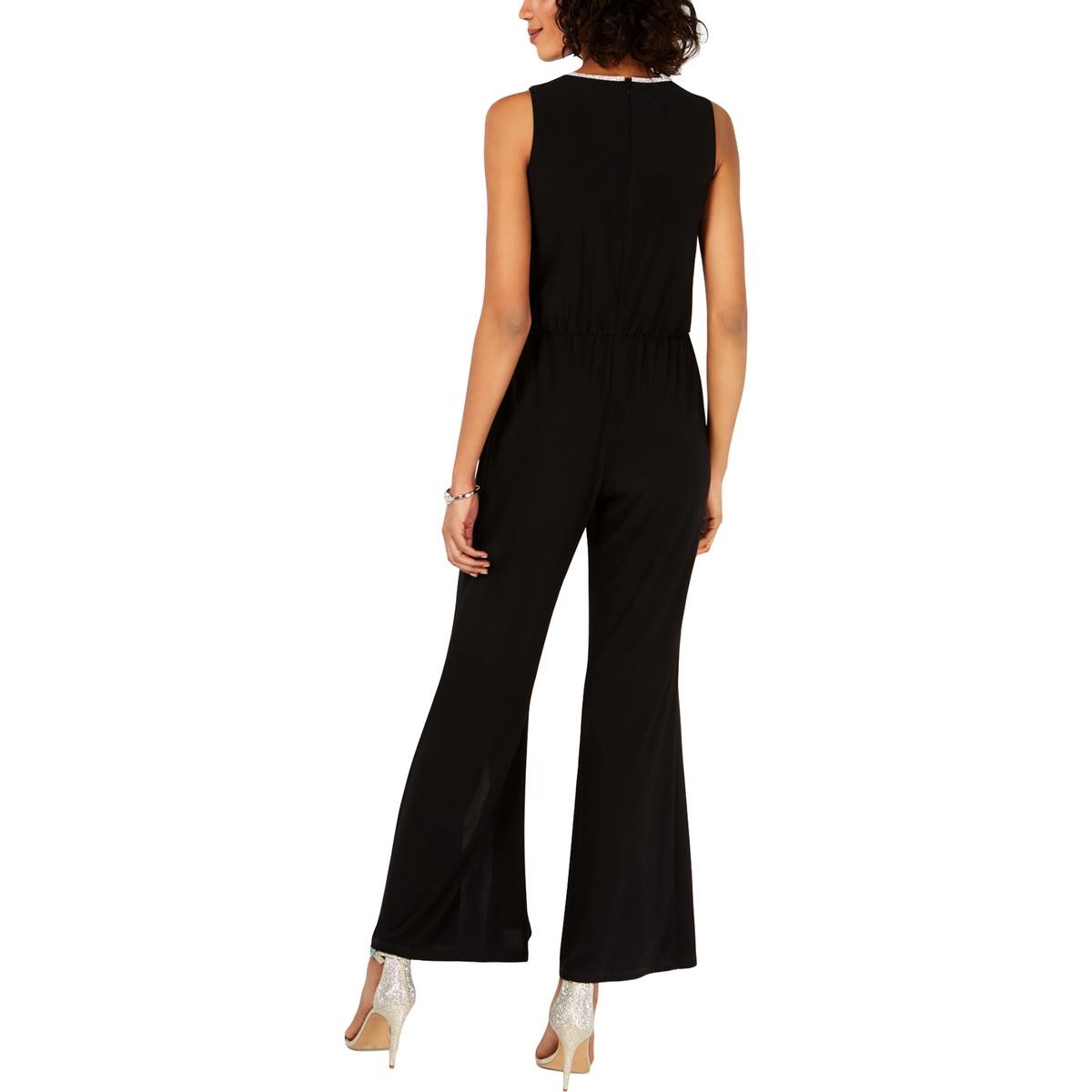 MSK Womens Black Rhinestone Sleeveless Evening Jumpsuit S BHFO 7340 | eBay