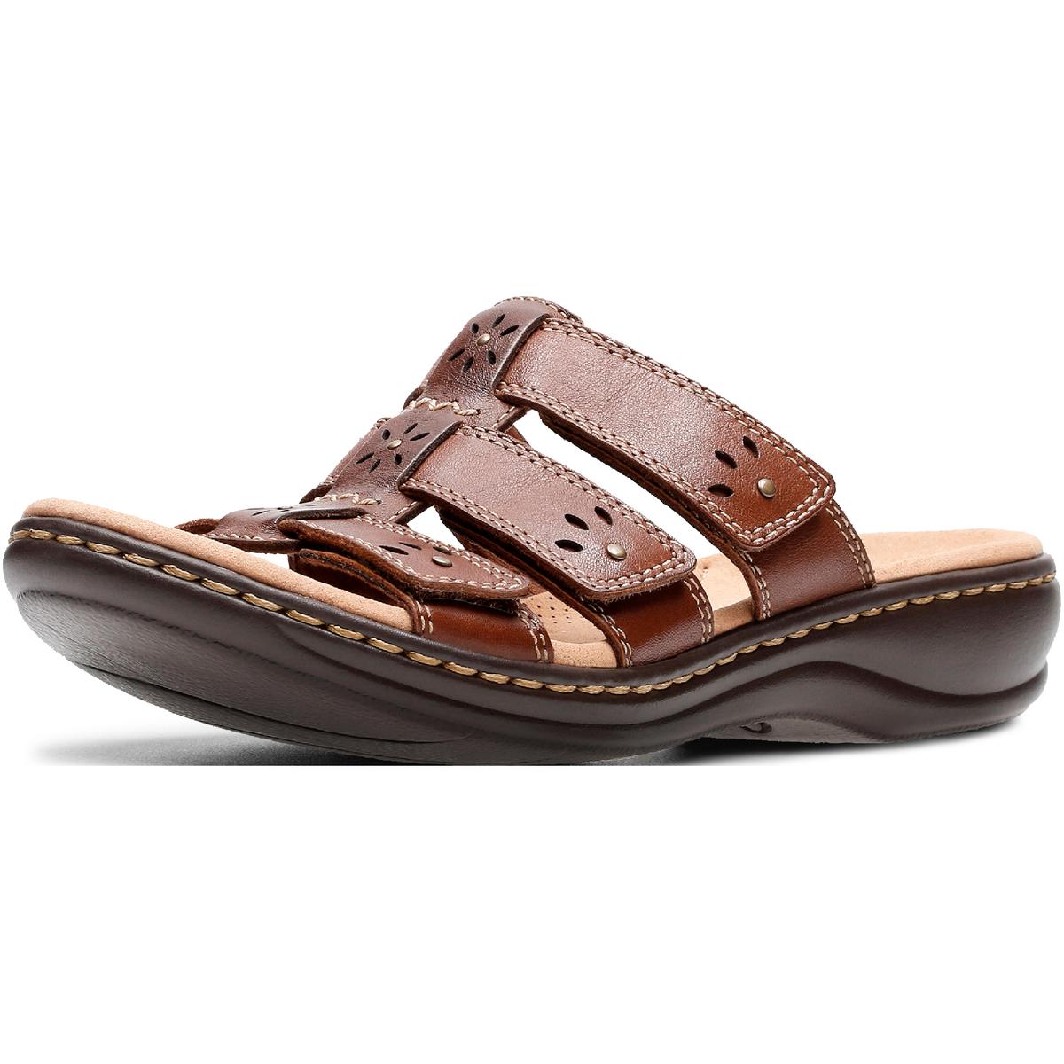 Женские босоножки-горки Clarks Leisa из весенней кожи с лазерной резкой