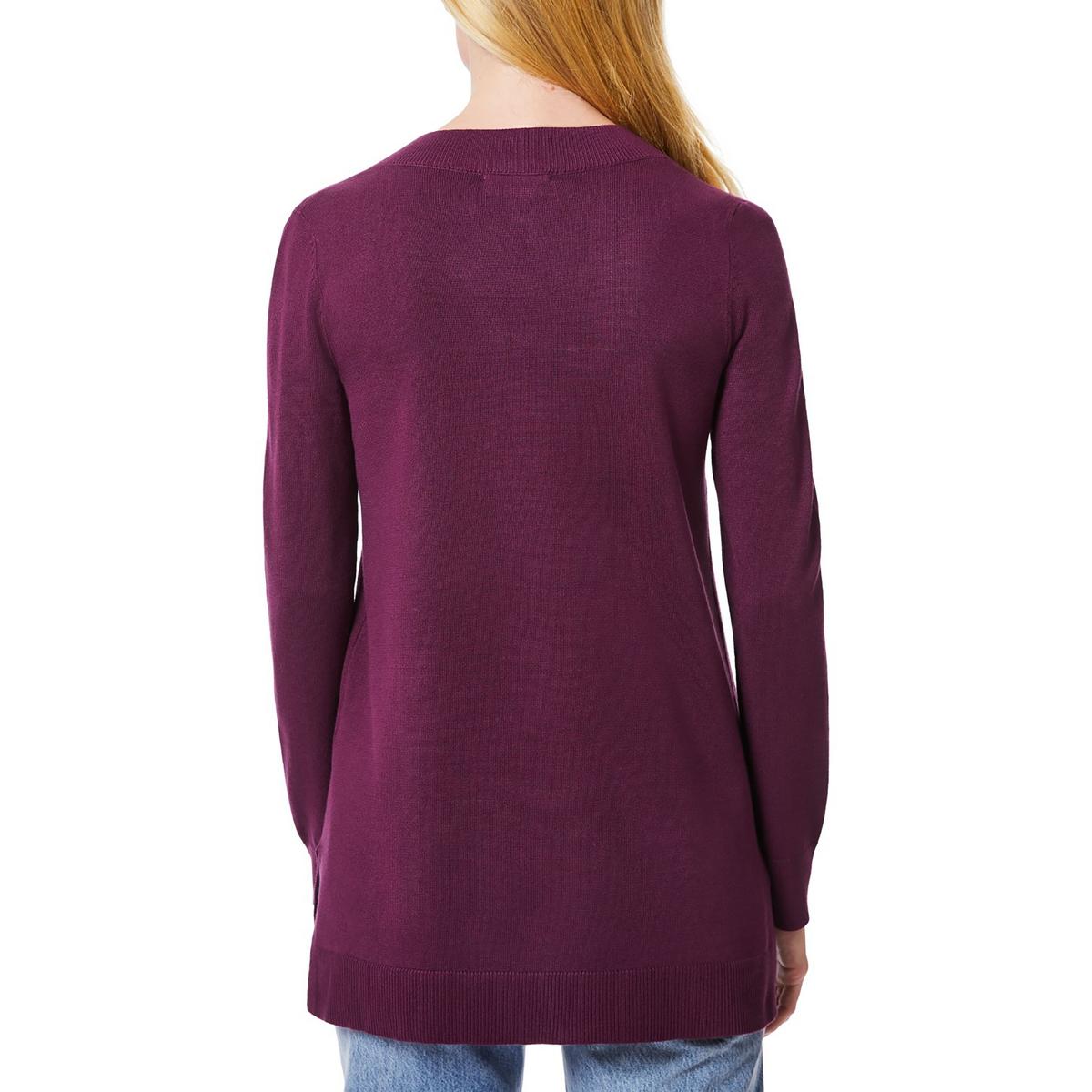 Melissa Paige Womens Solid V-Neck Casual V-Neck Sweater BHFO 4971 - Picture 4 of 5