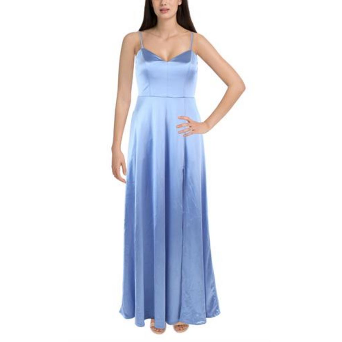 City Studio Womens Satin Sleeveless Formal Evening Dress Gown Juniors BHFO 1177