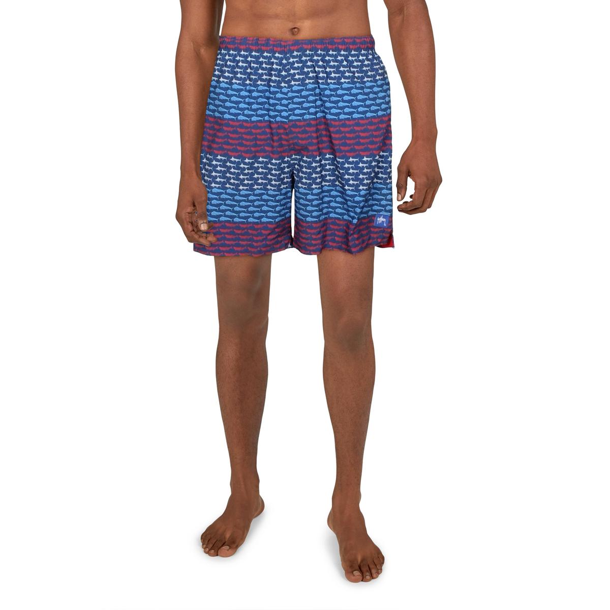 Guy Harvey Mens Mesh Inset Beachwear Pool Swim Trunks BHFO 6957