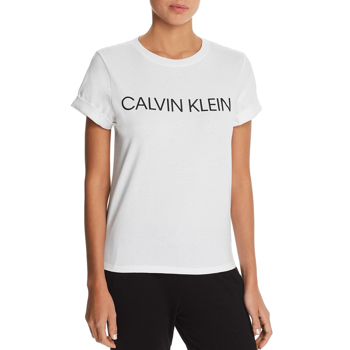 Calvin Klein Sleepwear Womens White Comfy Pajama Top Loungewear M BHFO