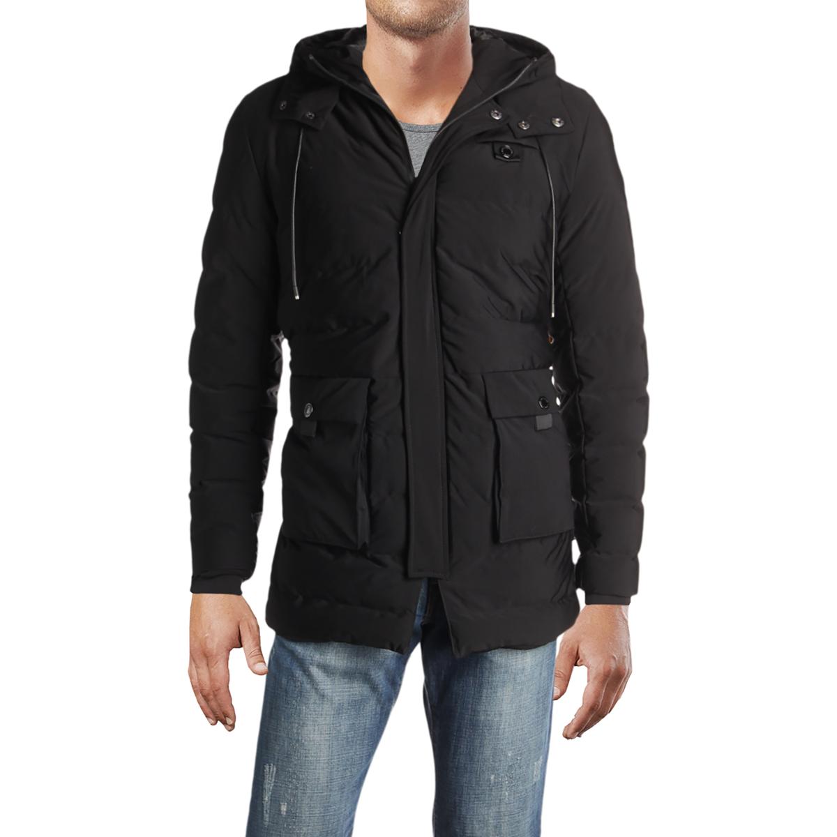 Karl Lagerfeld Paris Mens Black Winter Casual Puffer Coat Outerwear XL BHFO 8517 | eBay