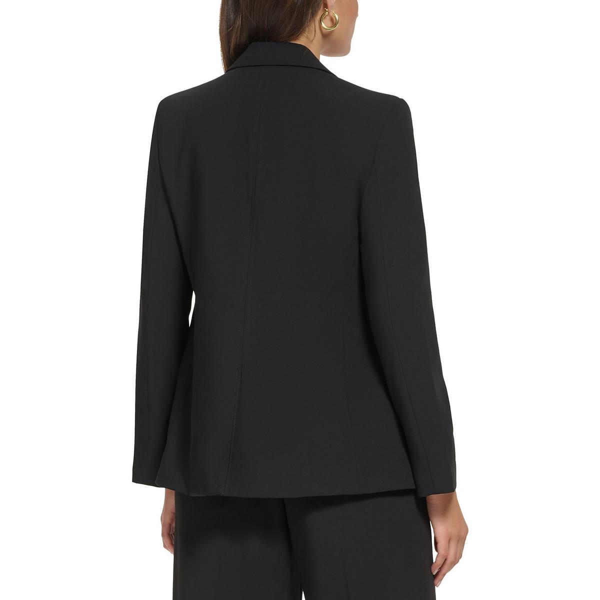 DKNY Womens Notch Collar Suit Separate One-Button Blazer Petites