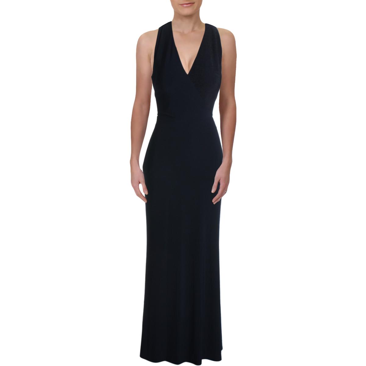 Lauren Ralph Lauren Womens Jennylynn Navy Formal Evening Dress Gown 10 ...