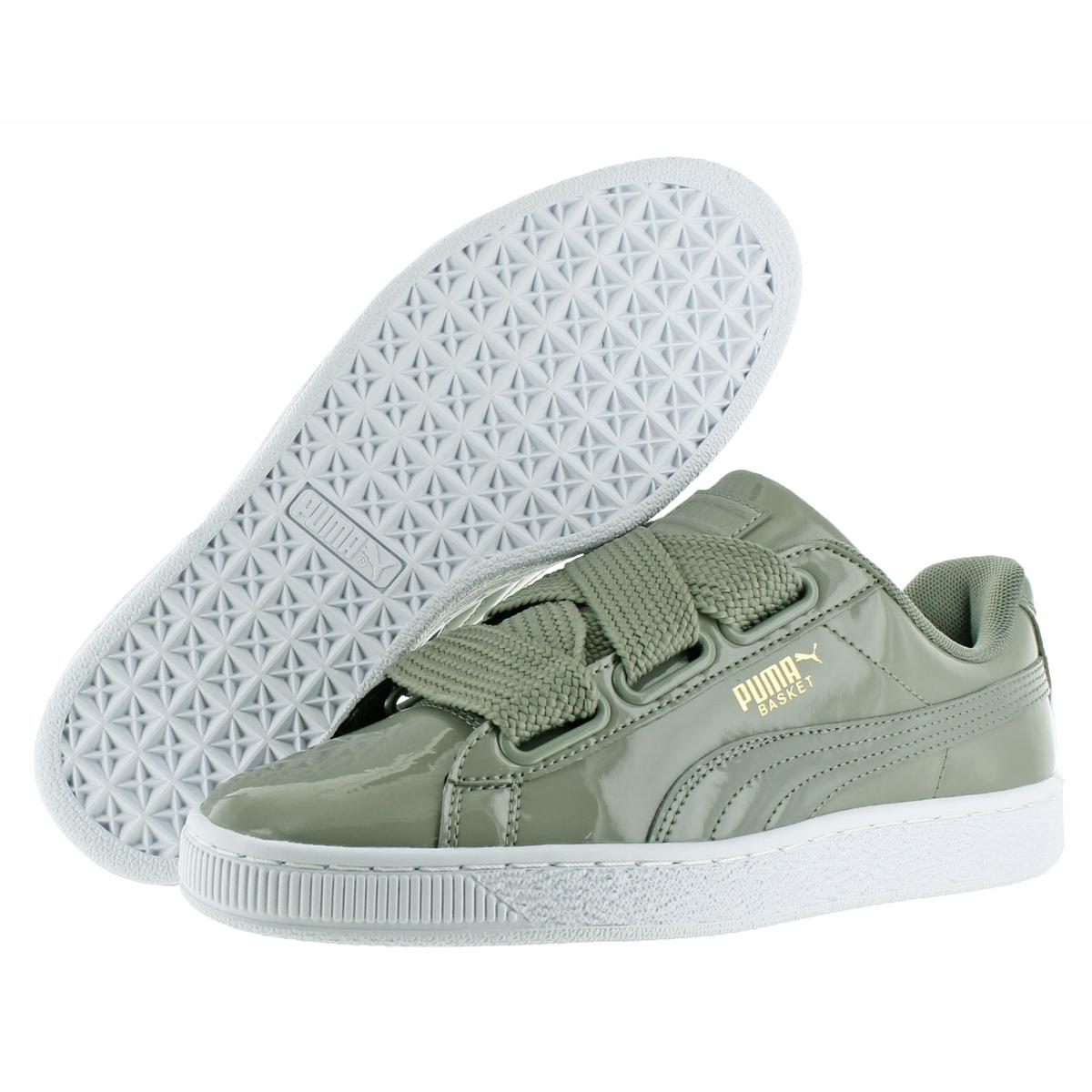 puma basket heart olive