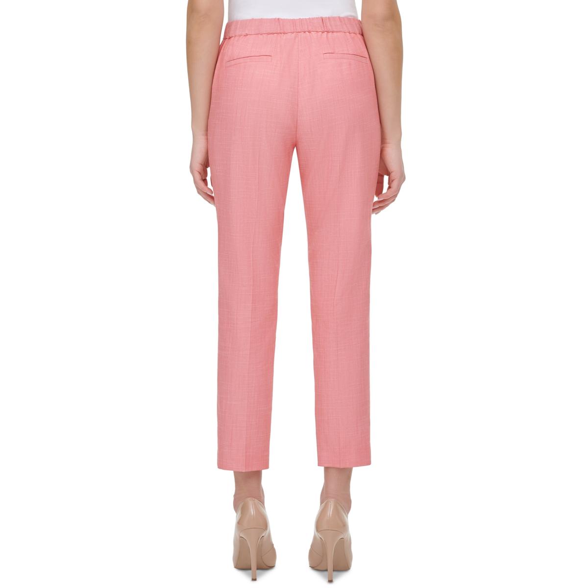 Tommy Hilfiger Womens Pink Suit Separate Office Wear Ankle Pants 8 BHFO ...