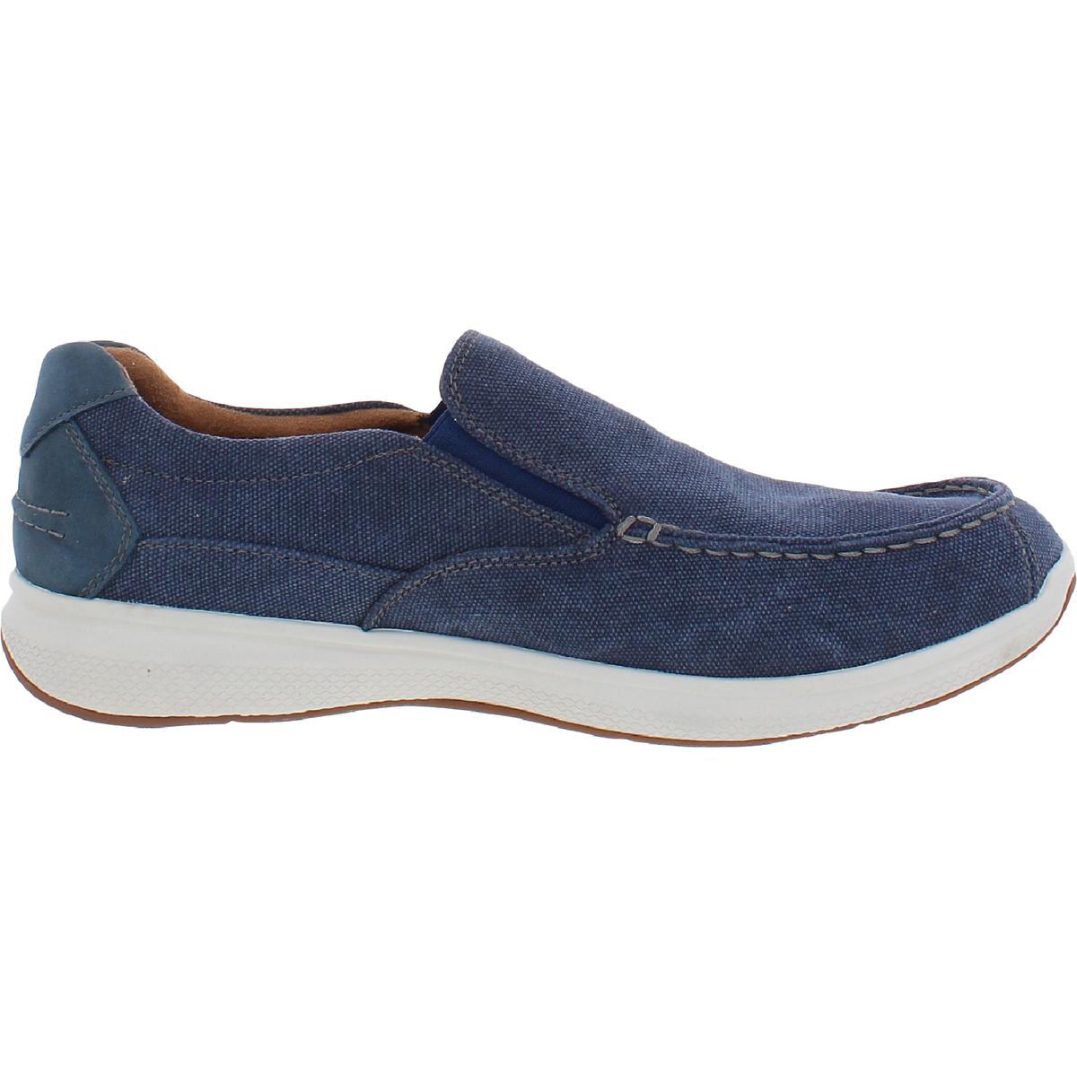 Florsheim Mens Great Lakes Leather Canvas Casual SlipOn Shoes Flats
