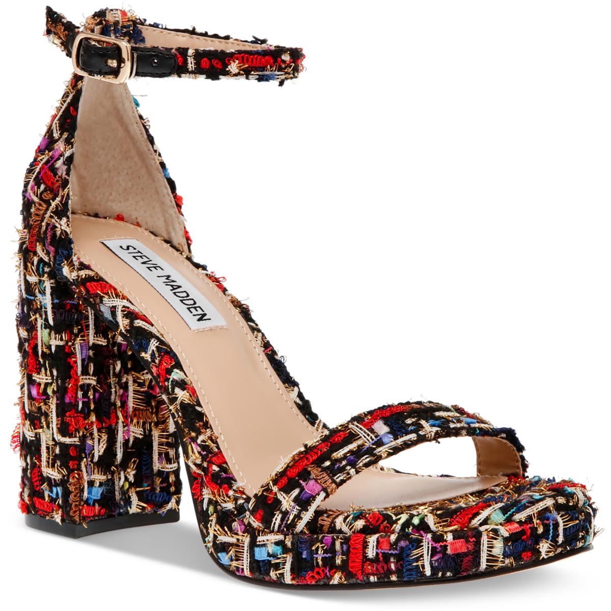 Steve Madden Womens Susan Solid Ankle Strap Pumps Heels Shoes BHFO 0969 - Picture 12 of 14