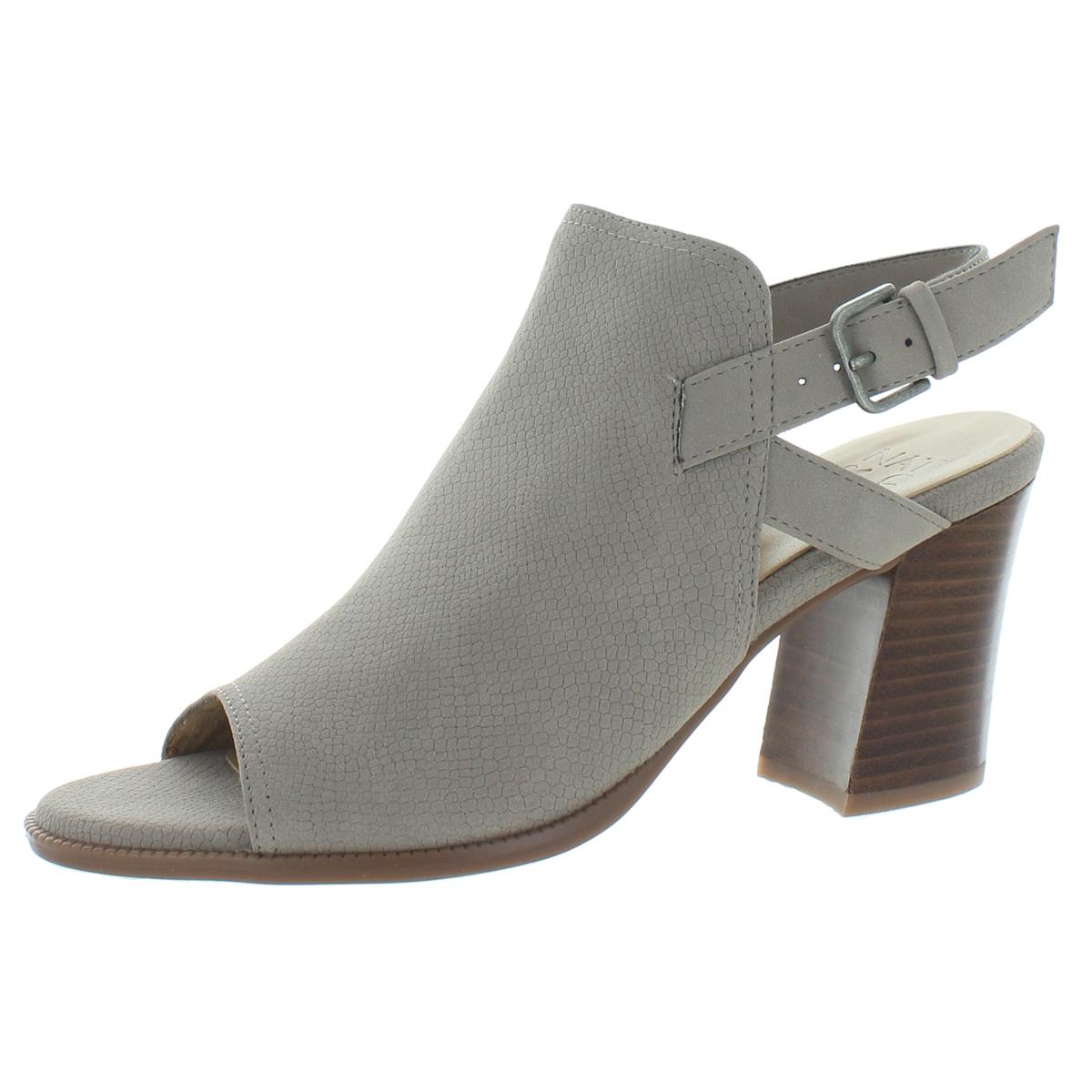 peep toe slingback booties