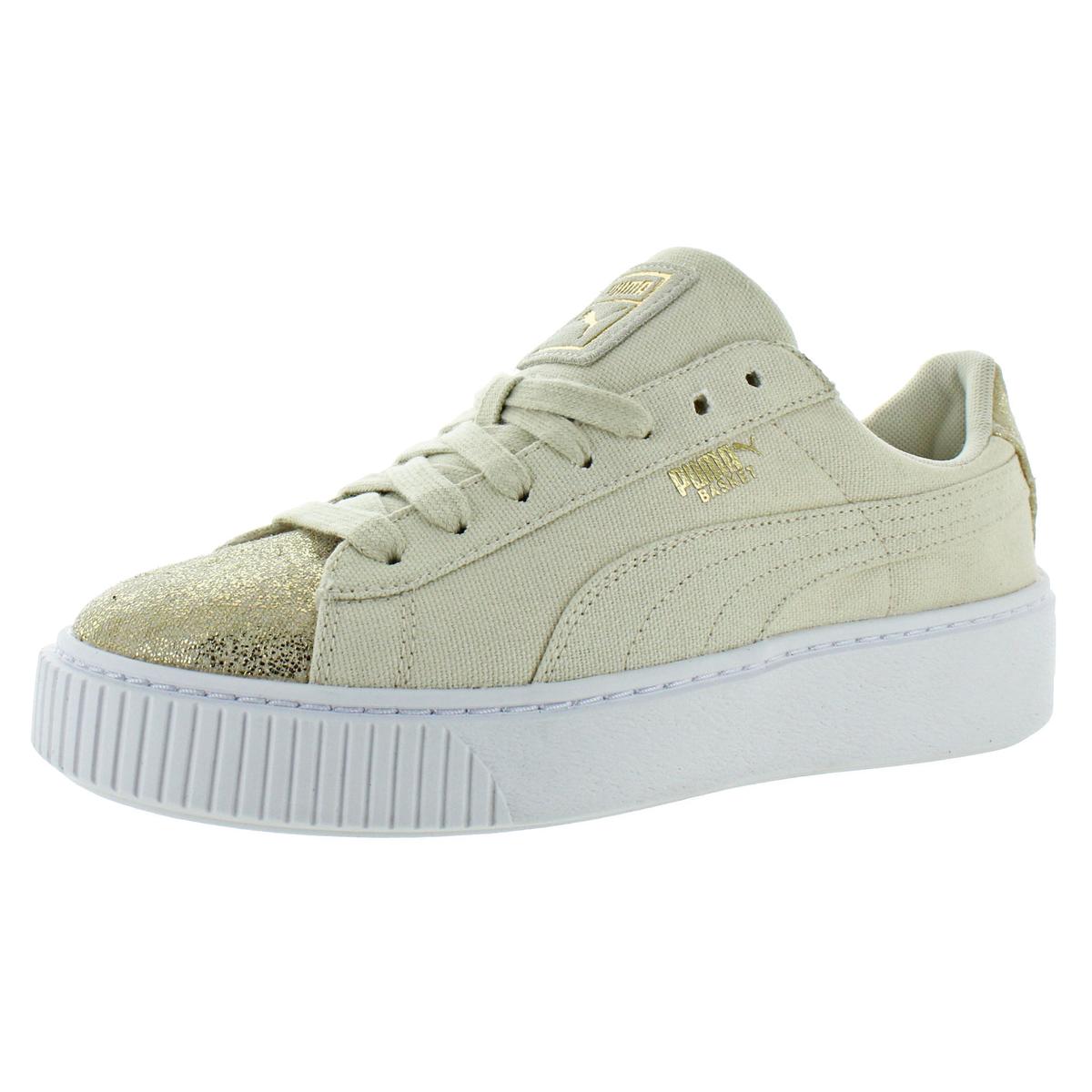 tan puma platform sneakers