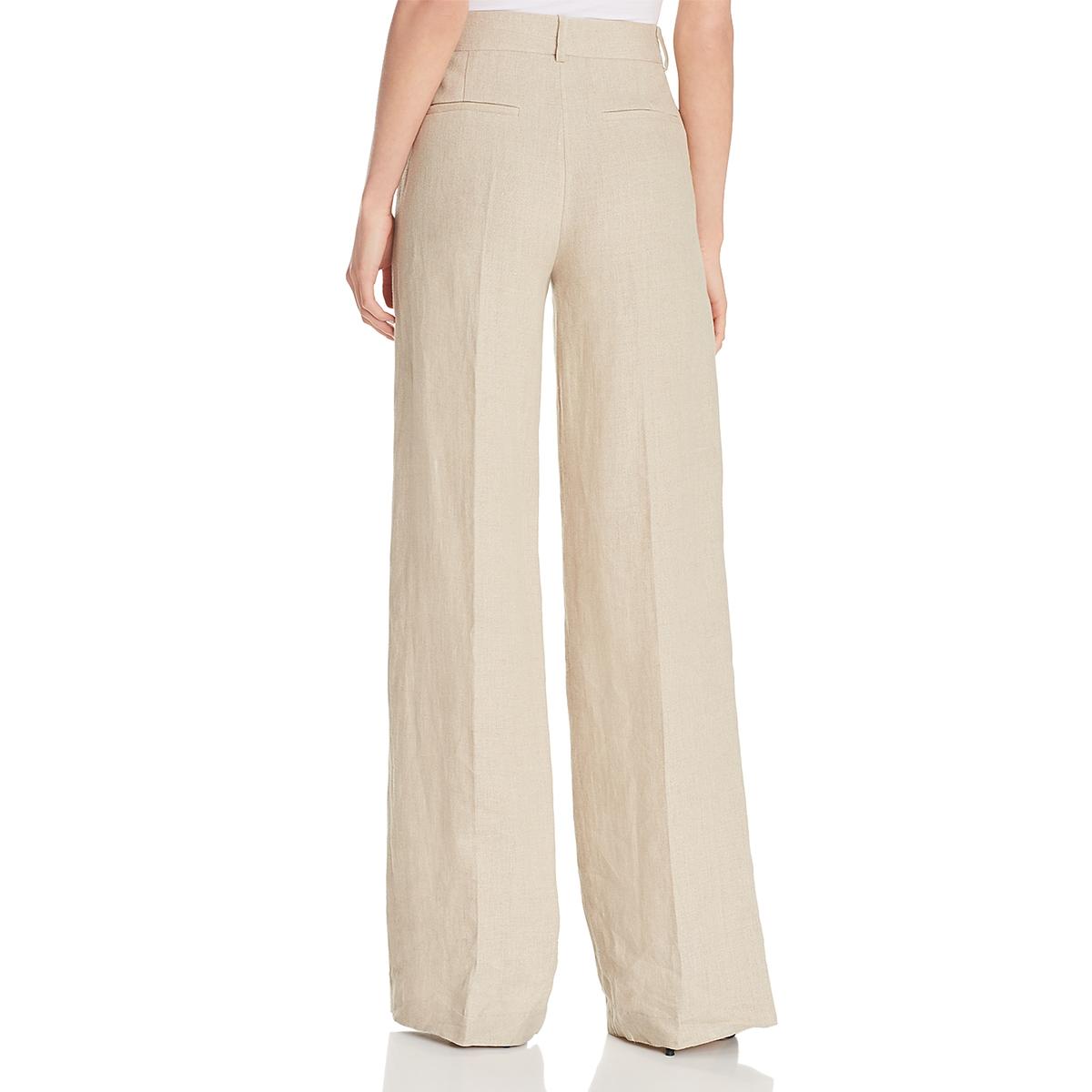 theory wide leg linen pants