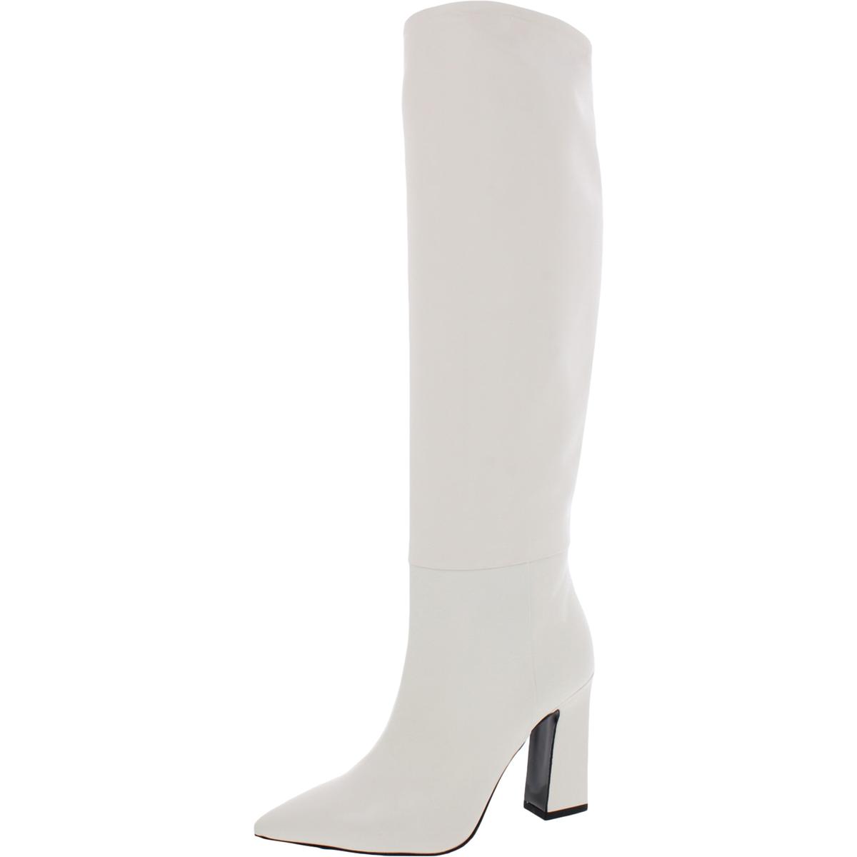 steve madden white knee high boots