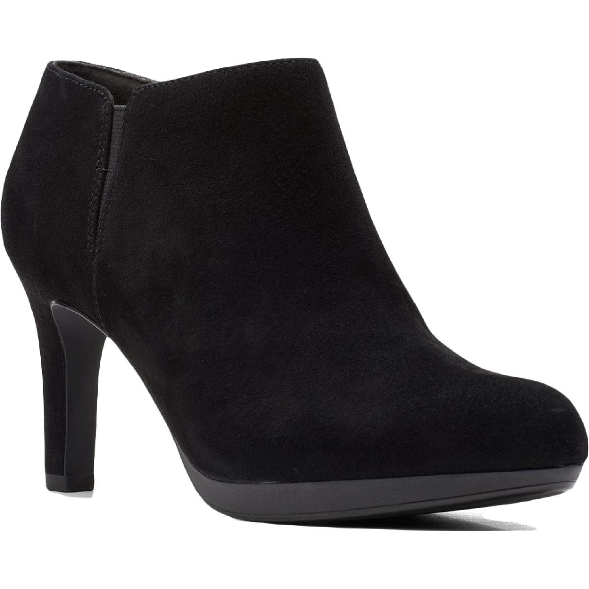 Женские ботильоны-ботильоны Clarks Adriel Lily черного цвета шириной 9 см (C, D, W) BHFO 3161
