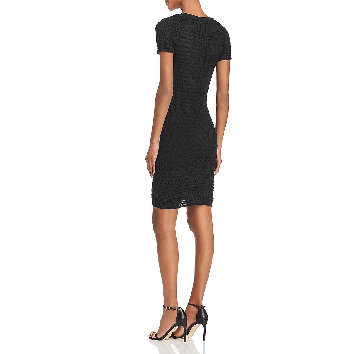 T by Alexander Wang Womens Black Wool Blend Ruffled Bodycon Dress XS BHFO 8547