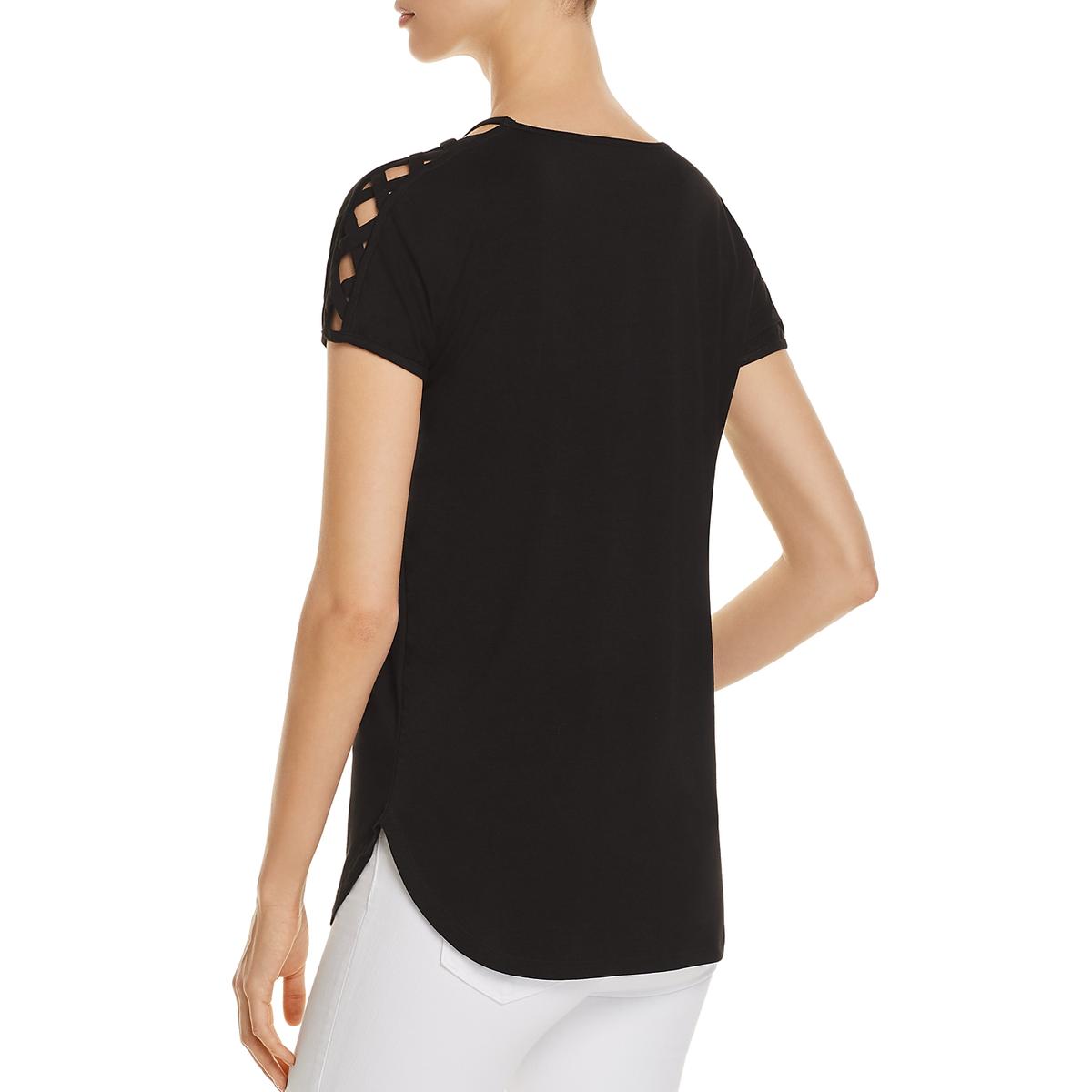 A+A Collection Womens Tee Short Sleeves Cutout T-Shirt Top BHFO 8795 | eBay