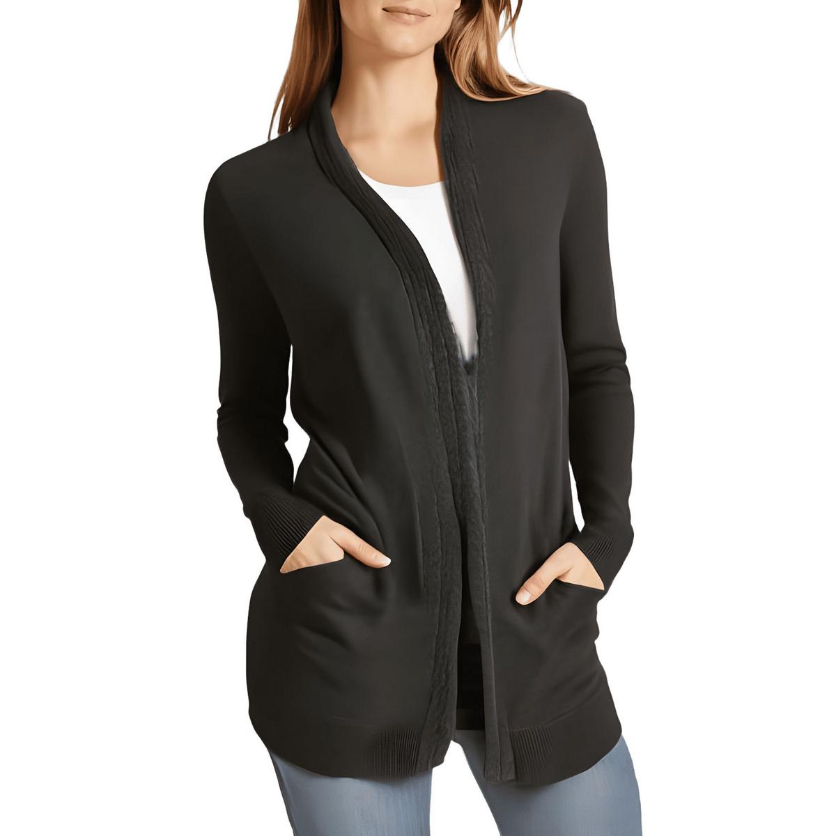 Melissa Paige Womens Pocket Knit Cardigan Sweater BHFO 8582 - Picture 2 of 5