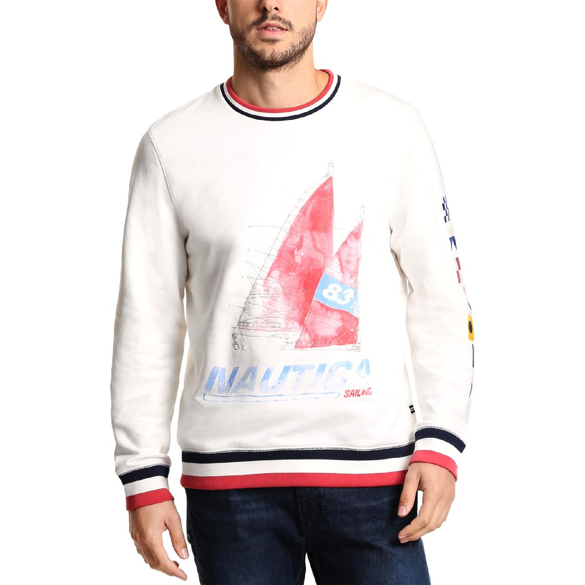 men's graphic crew neck sweatshirt