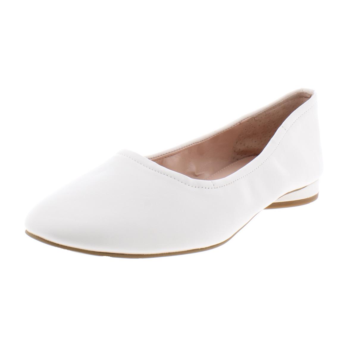 Avec Les Filles Womens Myrina White Ballet Flats Shoes 7 Medium (B,M ...