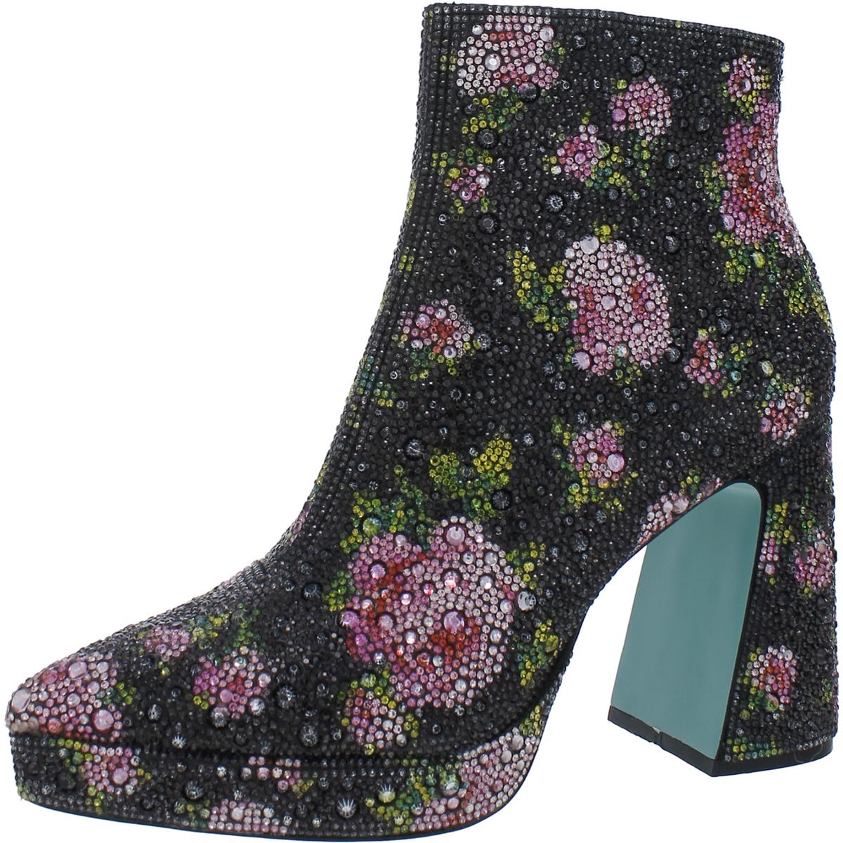 Betsey Johnson/ женские ботильоны с острым носком и стразами Della Rhinestone; BHFO 6846